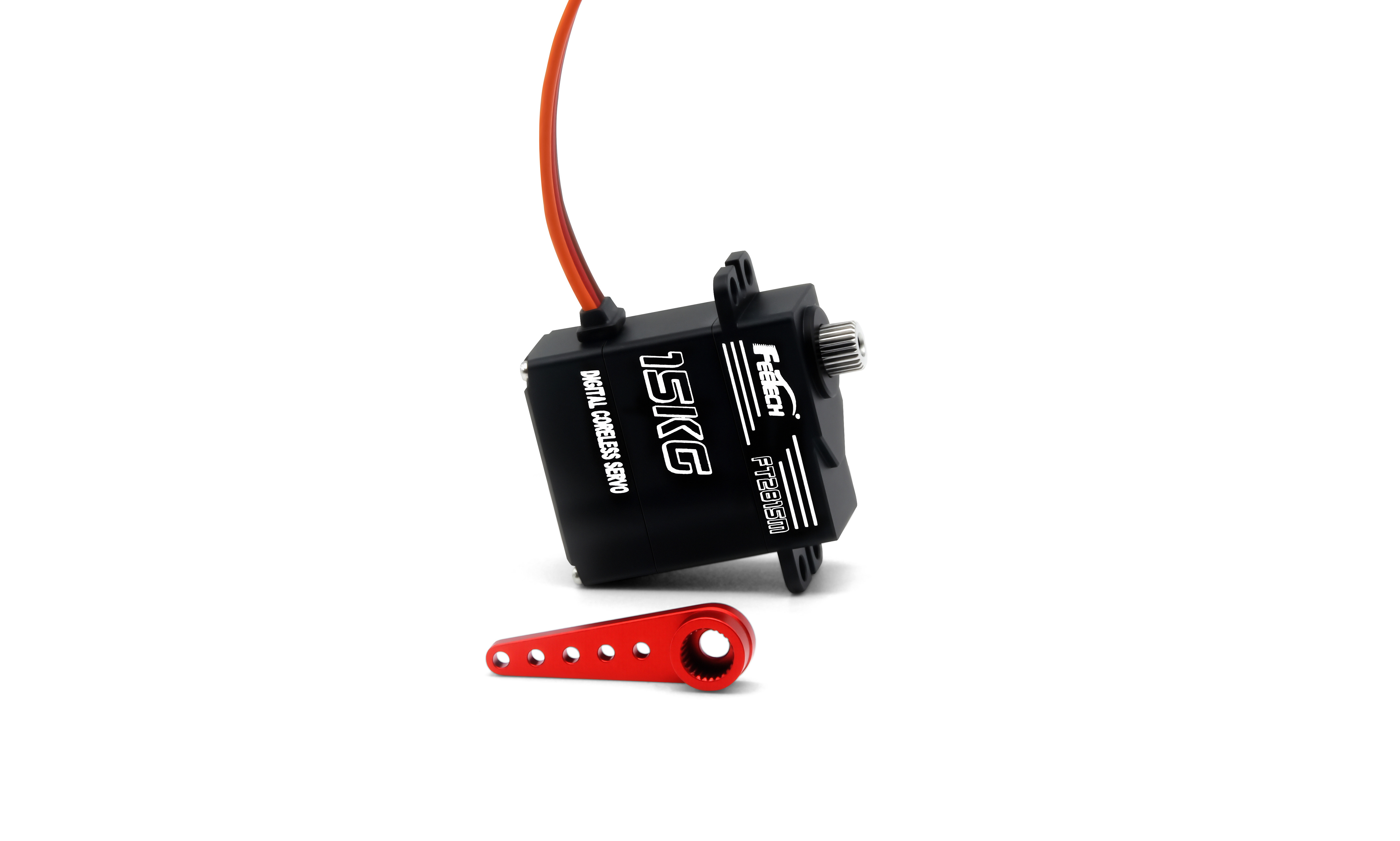 7.4V 15kg数码180度铝壳钢齿轮空芯杯舵机