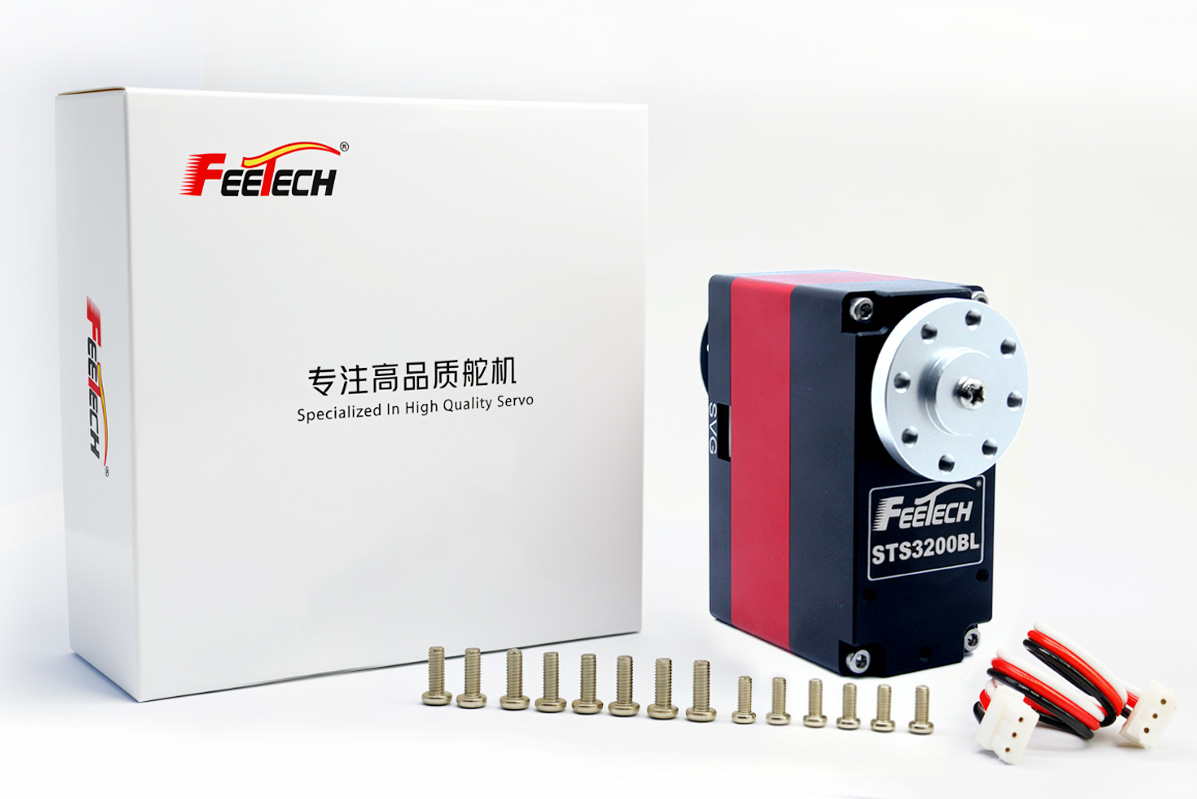 12V 200KG金属壳金属齿无刷电机双轴TTL串型总线舵机